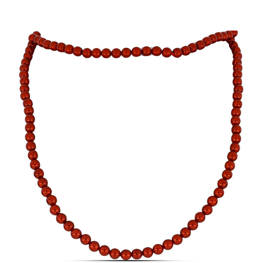 Conjunto Pepita con Perla roja de río ( Collar +Pendientes +Pulsera )