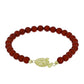 Pulsera de Plata Bañada en Oro con Perla roja de río