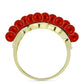 Anillo de Plata Bañada en Oro con Perla roja de río