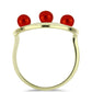 Anillo de Plata Bañada en Oro con Perla roja de río