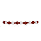 Pulsera de Plata Bañada en Oro con Perla roja de río y Perla blanca de agua dulce