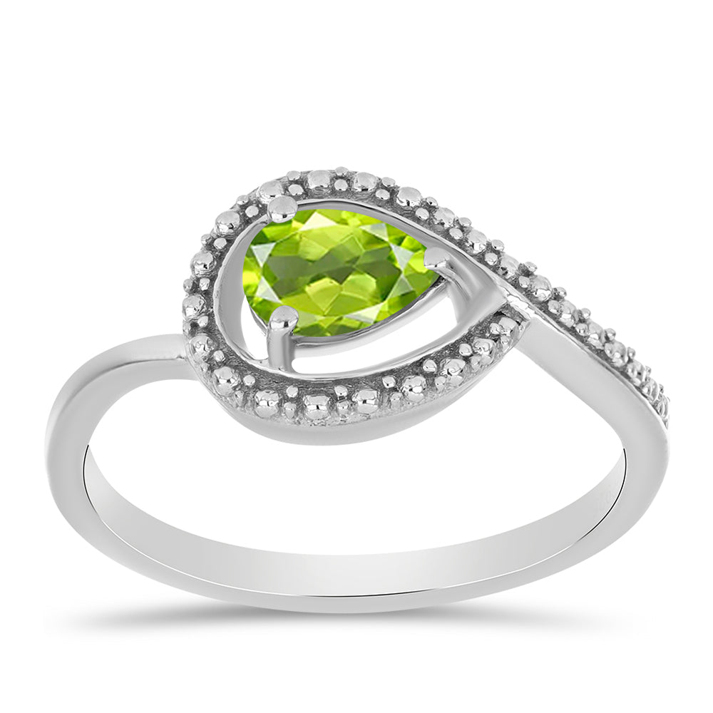 Anillo de Plata con Peridoto de Changbai 1 