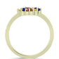 Anillo de Plata Bañada en Oro con Zafiro Arco Iris Rosebery