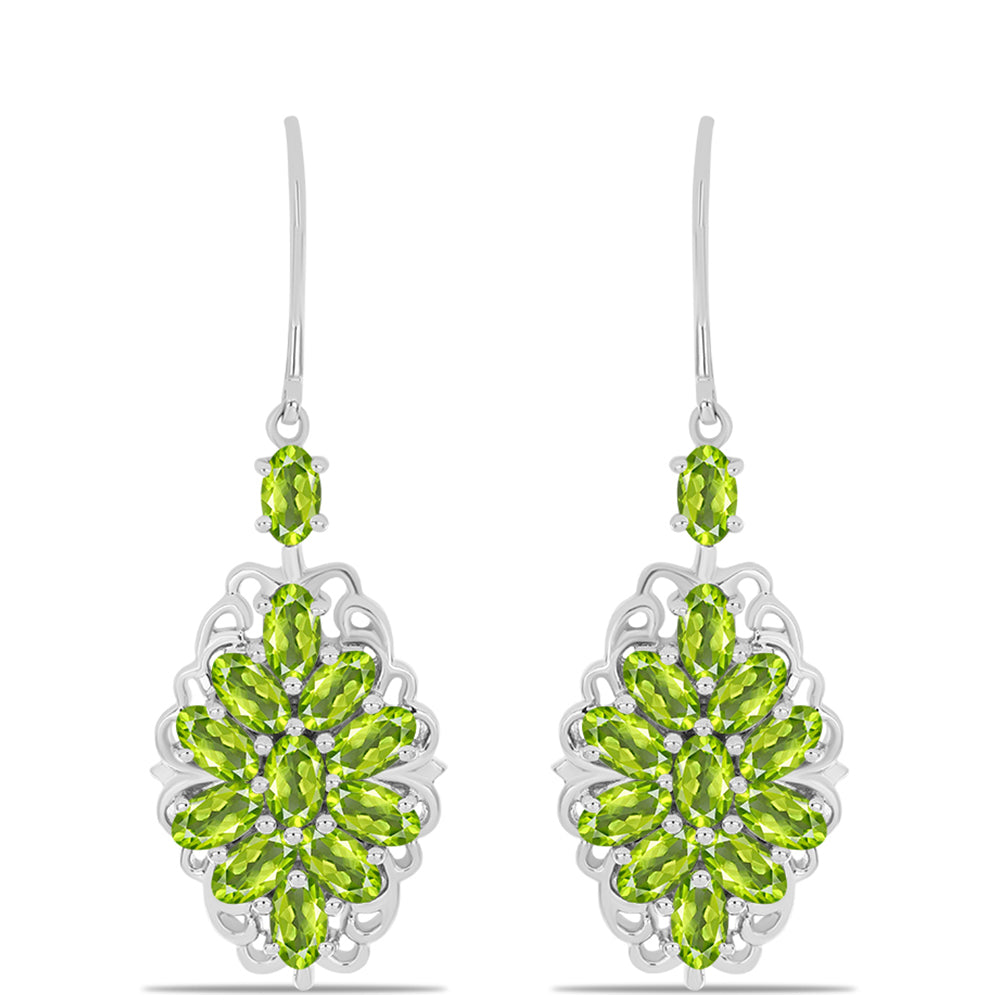Pendientes de Plata con Peridoto de Changbai