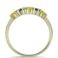 Anillo de Plata Bañada en Oro con Zafiro Arco Iris Rosebery