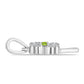 Colgante de Plata con Peridoto de Changbai y Topacio Blanco