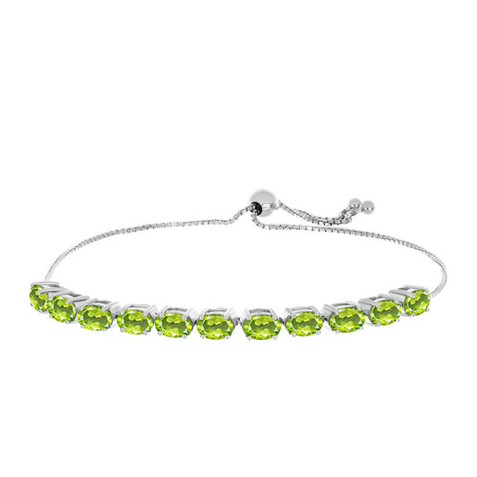 Pulsera de Plata con Peridoto de Changbai