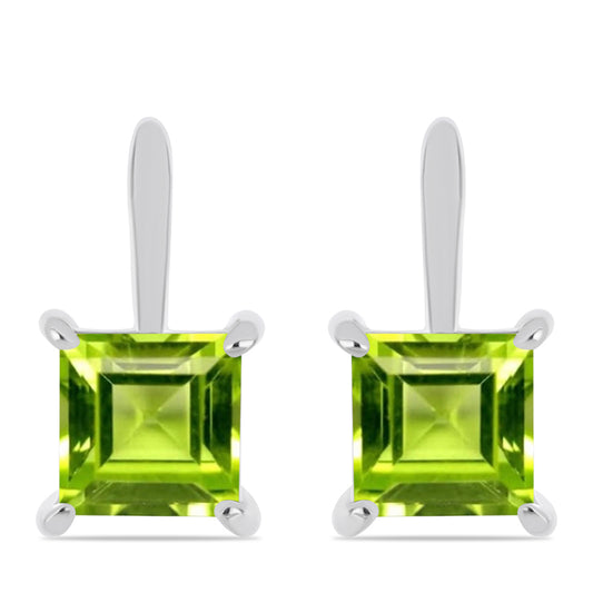 Pendientes de Plata con Peridoto de Changbai