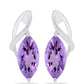 Pendientes de Plata con Amatista Rosa de Francia