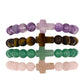 Cruz Conjunto Pepita con Amatista de Marruecos y Ojo de Tigre ( Pulsera )