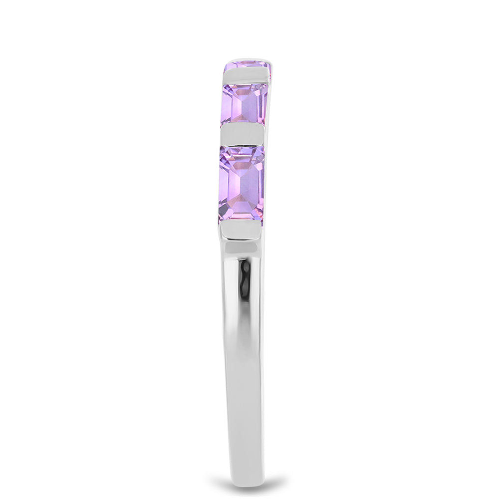 Anillo de Plata con Amatista Rosa de Francia