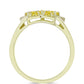Anillo de Plata Bañada en Oro con Zafiro Amarillo Rosebery