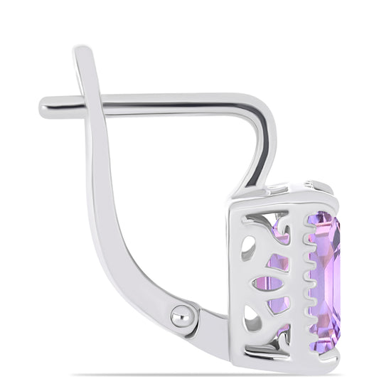 Pendientes de Plata con Amatista Rosa de Francia