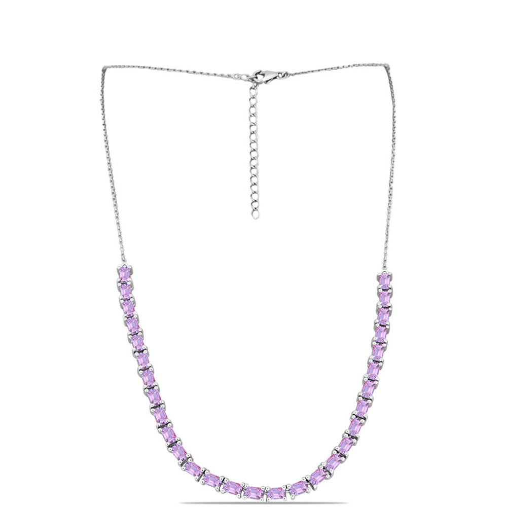 Collar de Plata con Amatista Rosa de Francia 1 