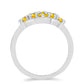 Anillo de Plata con Citrino de los Montes Urales y Topacio Blanco