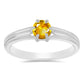 Anillo de Plata con Citrino de los Montes Urales