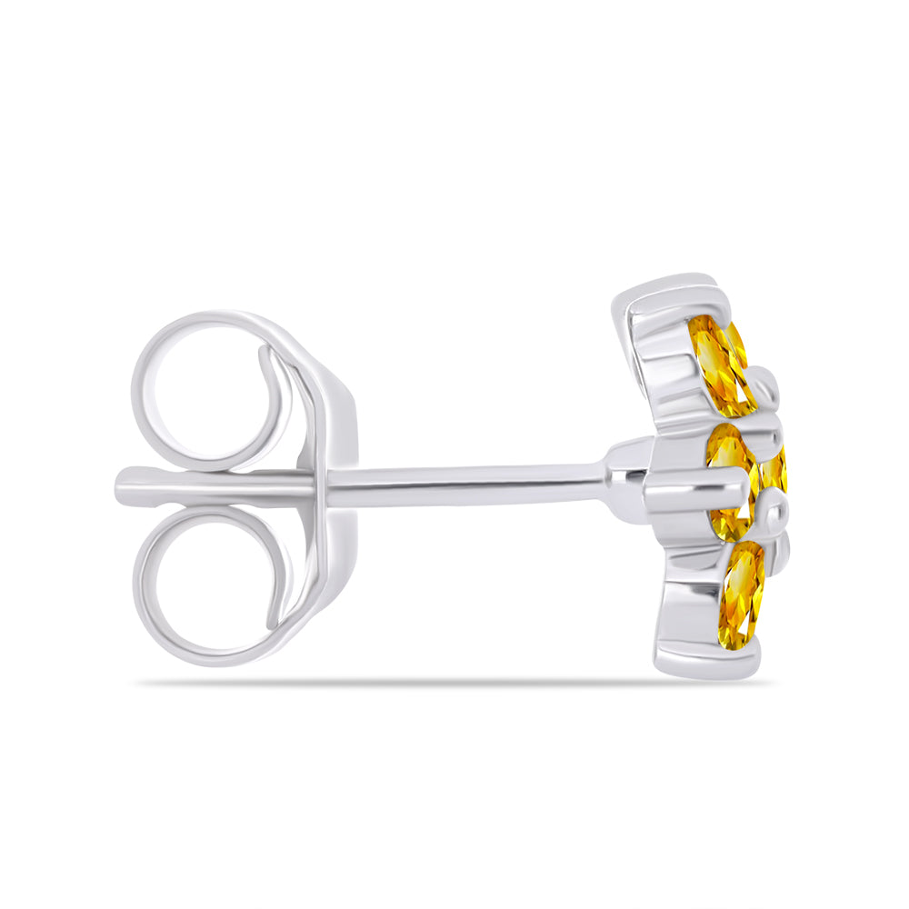 Pendientes de Plata con Citrino de los Montes Urales 2 
