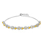 Pulsera de Plata con Citrino de los Montes Urales y Topacio Blanco