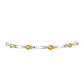 Pulsera de Plata con Citrino de los Montes Urales y Topacio Blanco