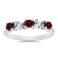 Anillo de Plata con Granate Barton y Topacio Blanco