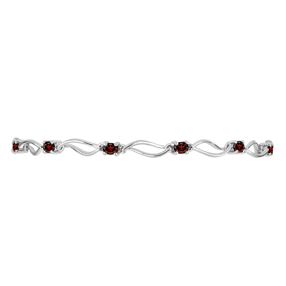 Pulsera de Plata con Granate Barton