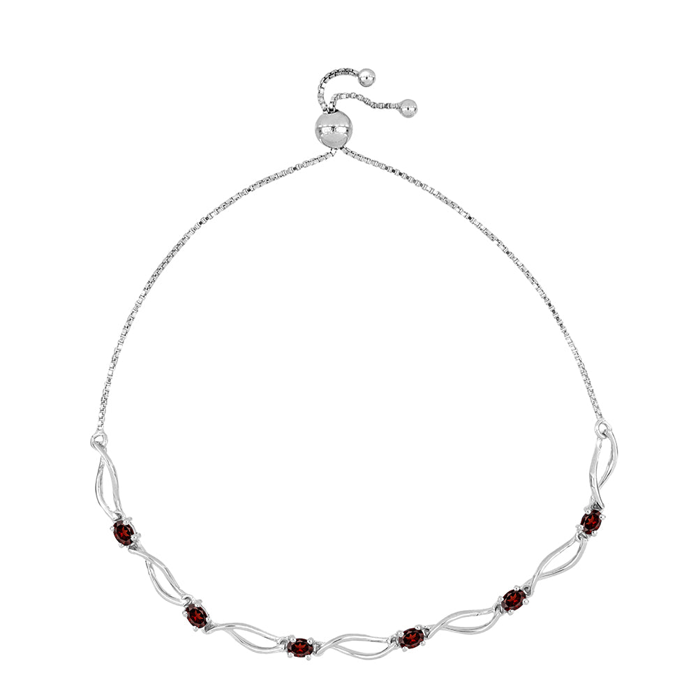 Pulsera de Plata con Granate Barton