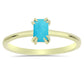 Anillo de Plata Bañada en Oro con Turquesa Bella Durmiente