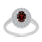 Anillo de Plata con Granate Barton y Topacio Blanco