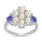 Anillo de Plata con Tanzanita y Ópalo Etíope de Lega Dembi