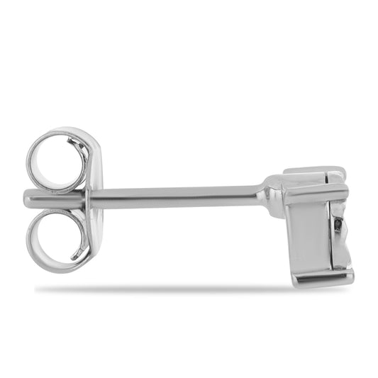 Pendientes de Plata con Diamante Azul