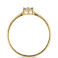 Anillo de Plata Bañada en Oro con Diamante blanco