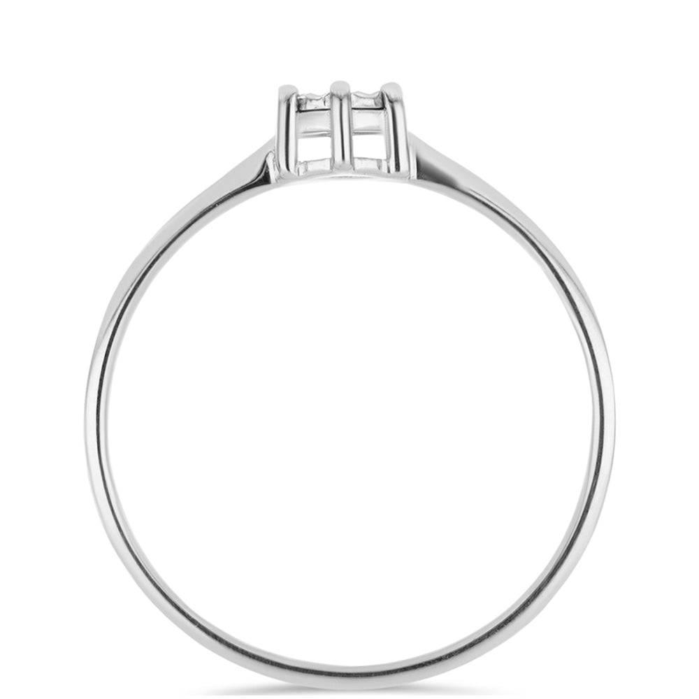 Anillo de Plata con Diamante blanco
