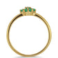 Anillo de Plata Bañada en Oro con Esmeralda de Brasil