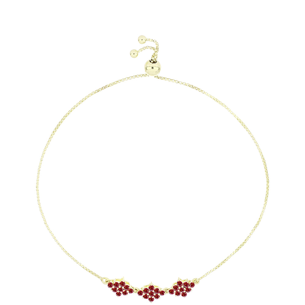 Pulsera de Plata Bañada en Oro con Majestuosa moisanita roja 1 