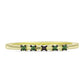 Anillo de Plata Bañada en Oro con Diamante Verde