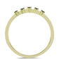 Anillo de Plata Bañada en Oro con Diamante Verde