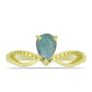 Anillo de Plata Bañada en Oro con Labradorita