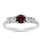 Anillo de Plata con Granate Barton y Topacio Blanco