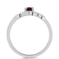 Anillo de Plata con Granate Barton y Topacio Blanco