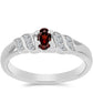 Anillo de Plata con Granate Barton y Topacio Blanco