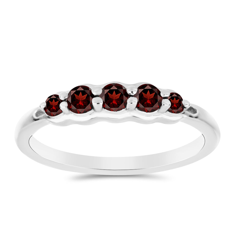 Anillo de Plata con Granate Barton