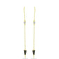 Pendientes de Plata Bañada en Oro con Diamante Verde y Diamante blanco