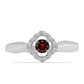Anillo de Plata con Granate Barton y Topacio Blanco