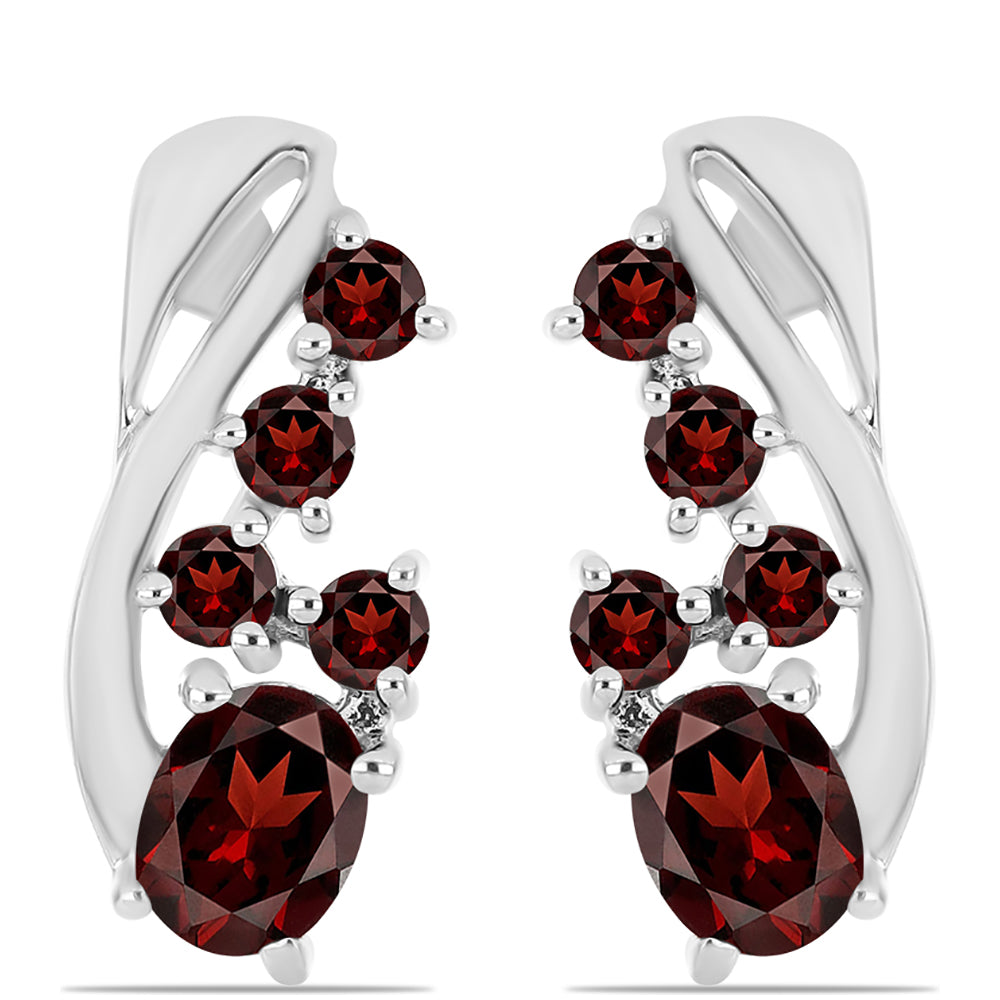 Pendientes de Plata con Granate Barton 1 