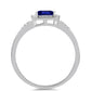 Anillo de Plata con Zafiro Azul Australiano y Topacio Blanco