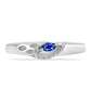 Anillo de Plata con Zafiro Azul Australiano y Topacio Blanco