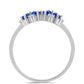 Anillo de Plata con Zafiro Azul Australiano y Topacio Blanco