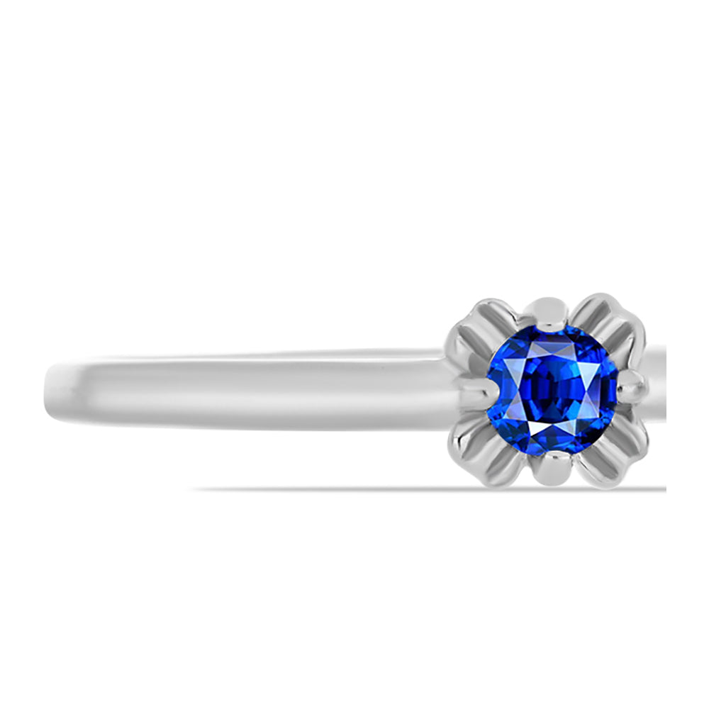 Anillo de Plata con Zafiro Azul Australiano 2 