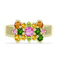 Anillo de Plata Bañada en Oro con Chakra Turmalina