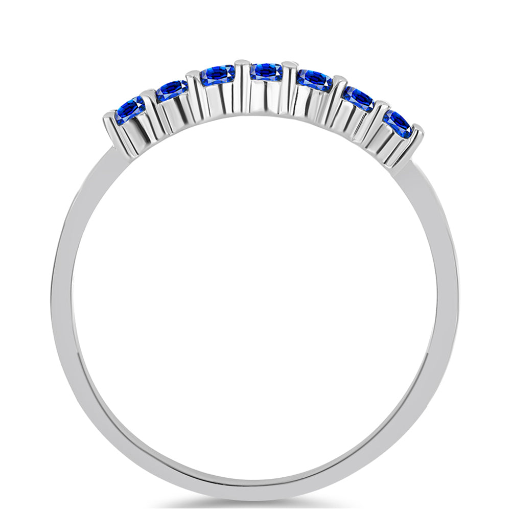 Anillo de Plata con Zafiro Azul Australiano